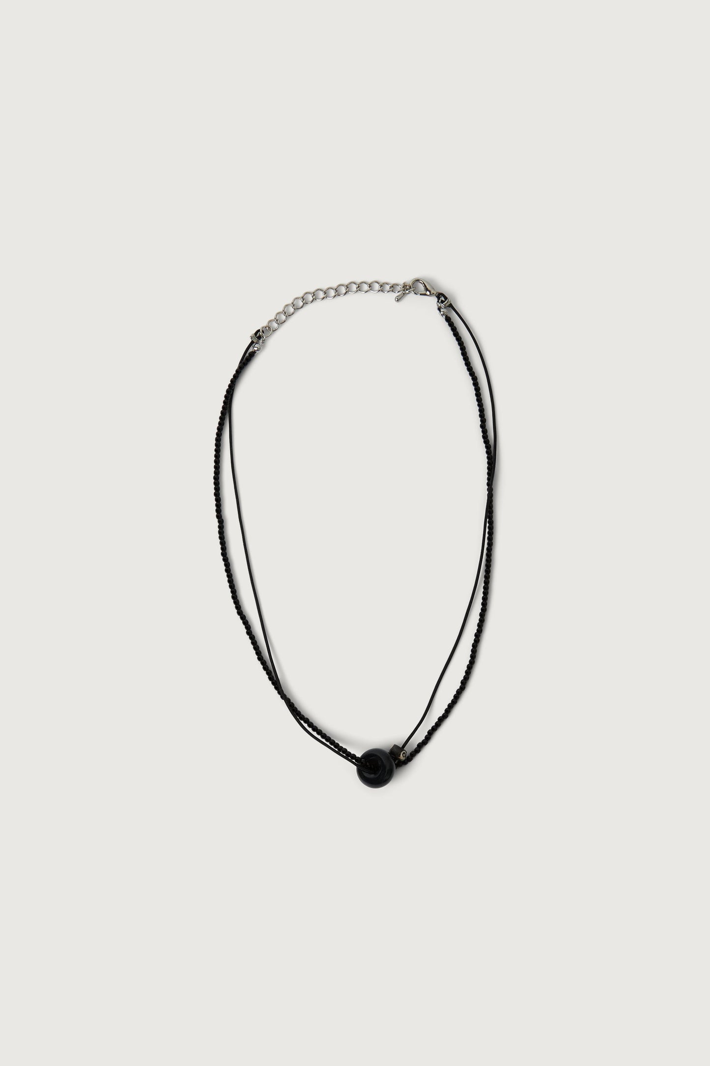 BRAIDED LAYERED BEADED NECKLACE