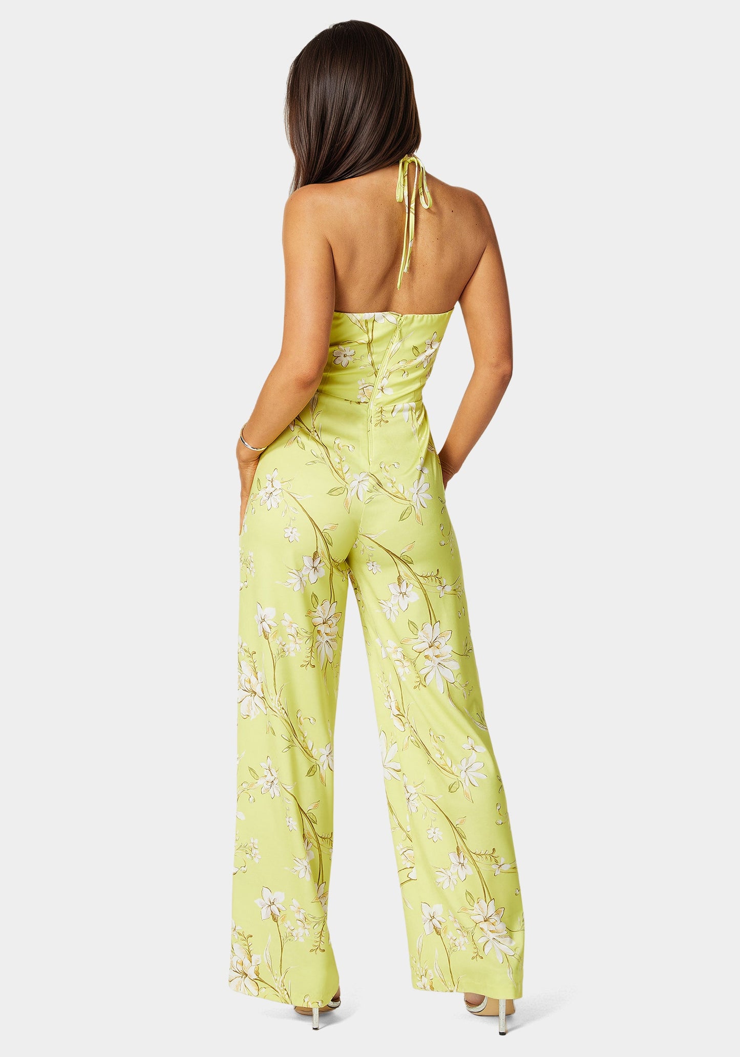 Plunging Cut Out Vneck Jumpsuit