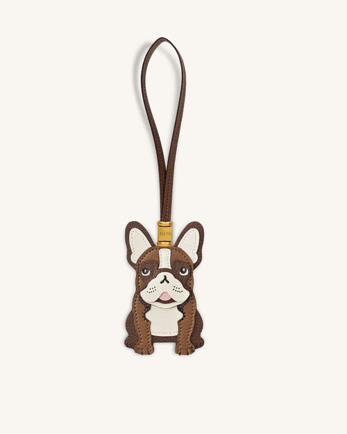 法國鬥牛犬包掛飾 - 棕色