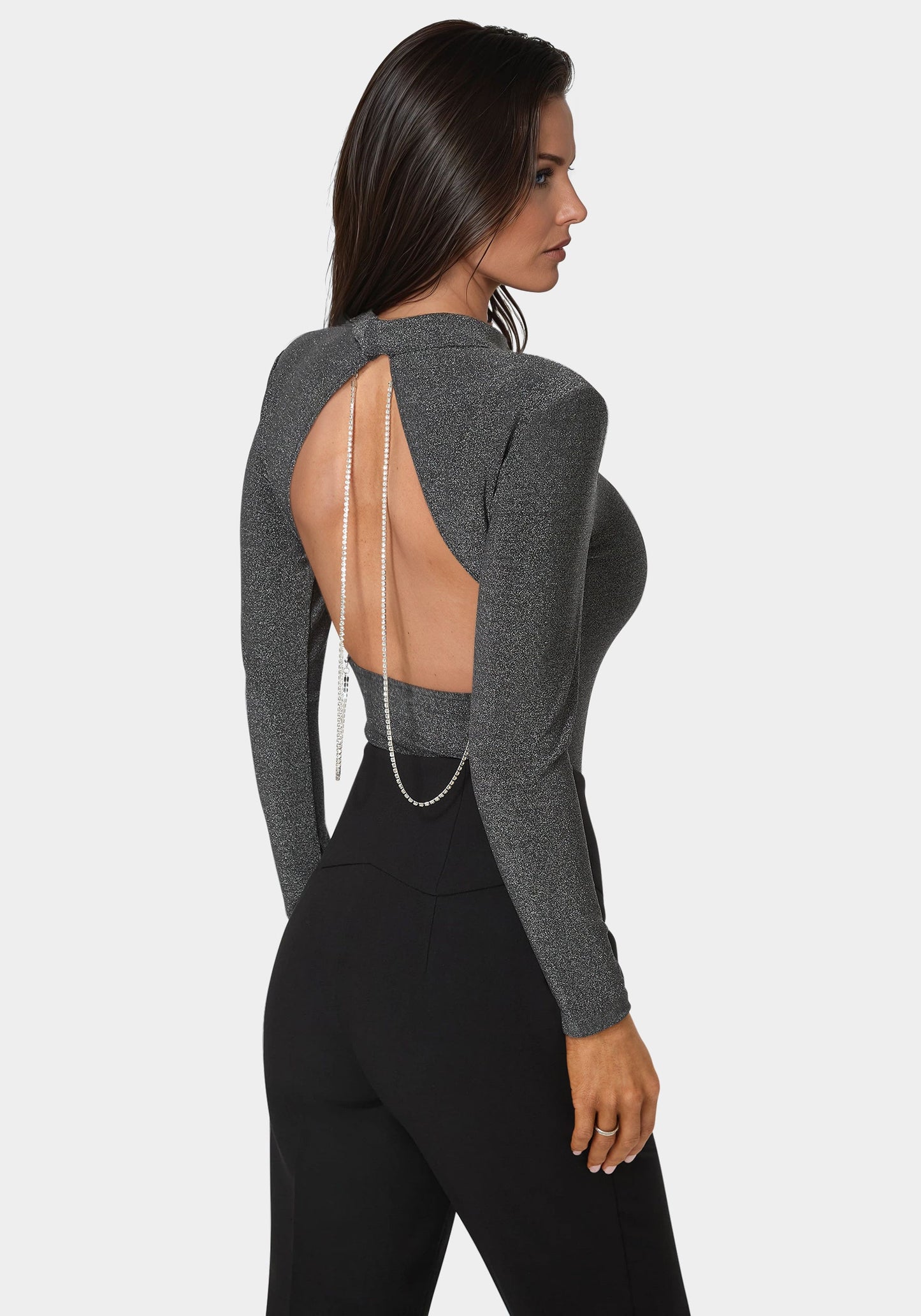 Glittery Back Jewel Bodysuit