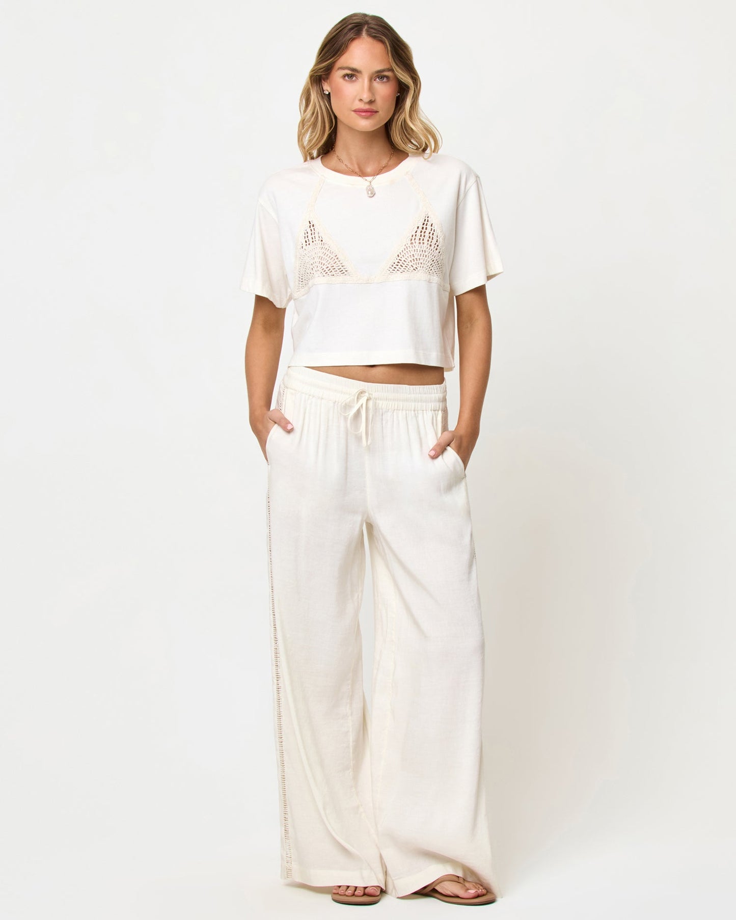 At Your Leisure Pant - Cream-Natural