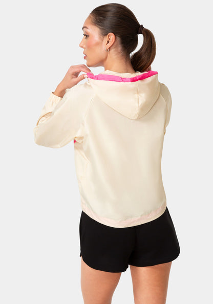 Bebe Half Zip Packable Woven Jacket