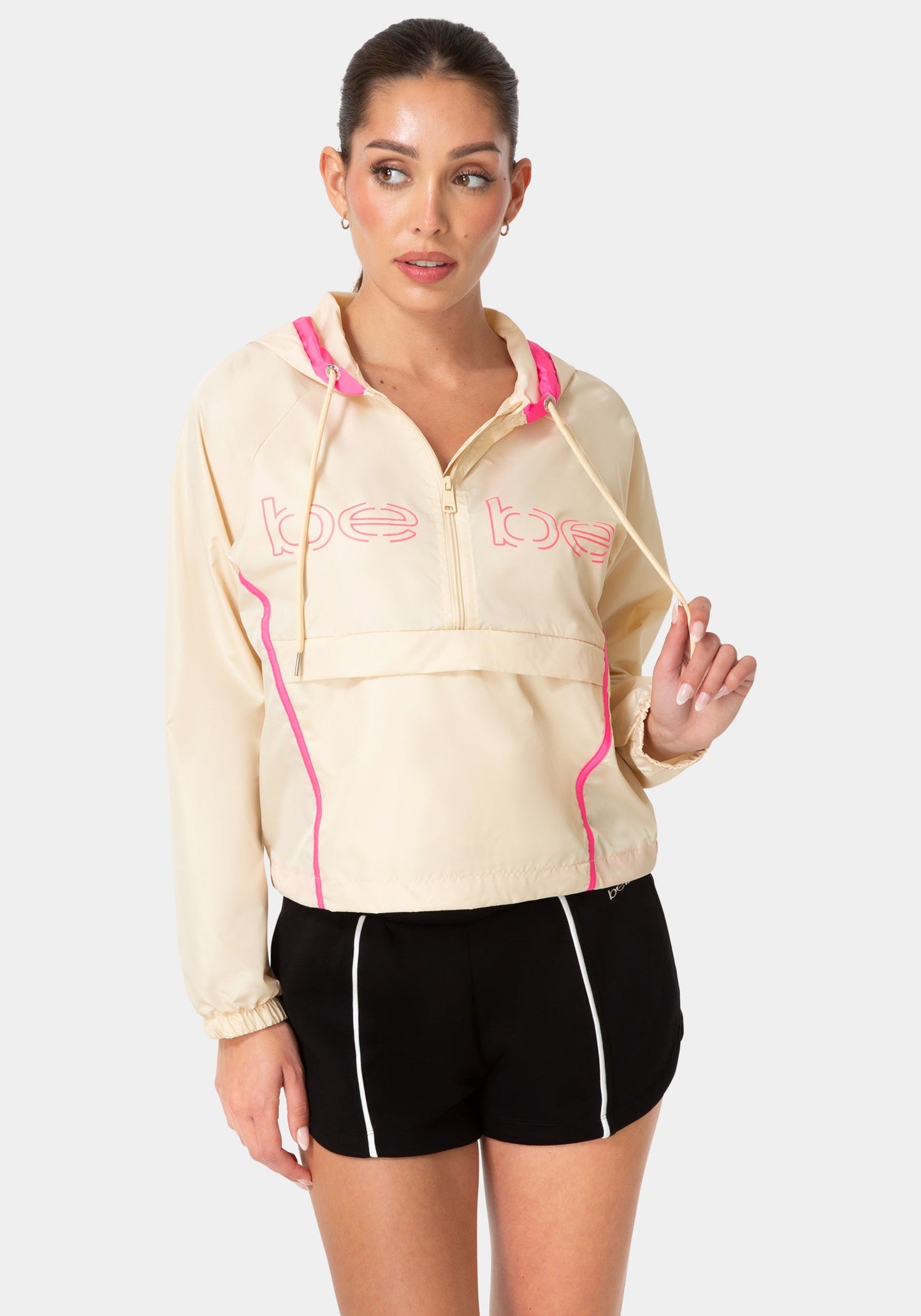 Bebe Half Zip Packable Woven Jacket