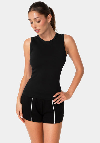 Double Front Seamless Tank With Foil Logo