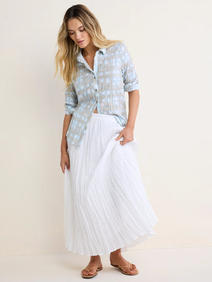 nz by NIC+ZOE Shibori Core Cotton Crinkle Shirt