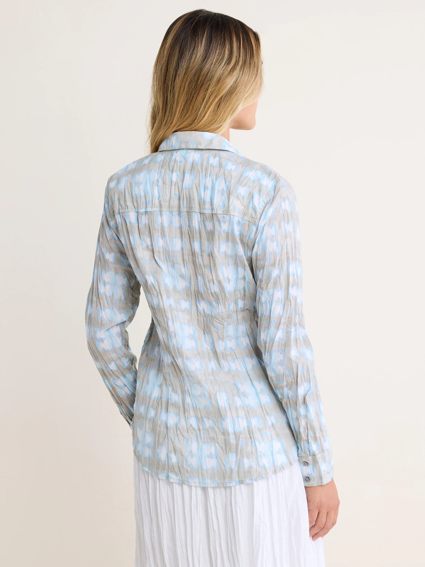 nz by NIC+ZOE Shibori Core Cotton Crinkle Shirt