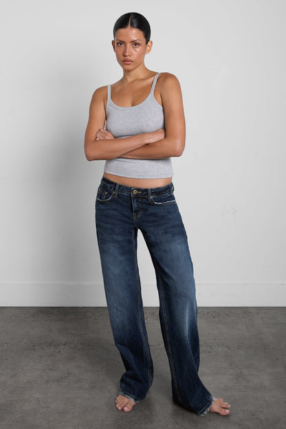 RETRO LOW RISE VINTAGE WASH JEAN