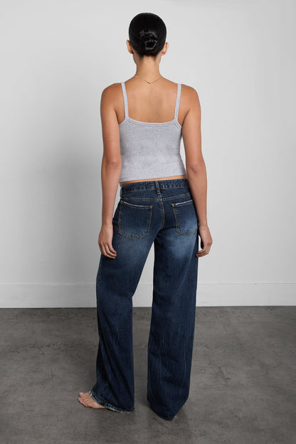 RETRO LOW RISE VINTAGE WASH JEAN