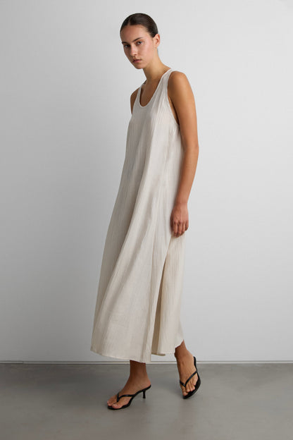 MAXI DRESS WITH CRINKLE EFFECT