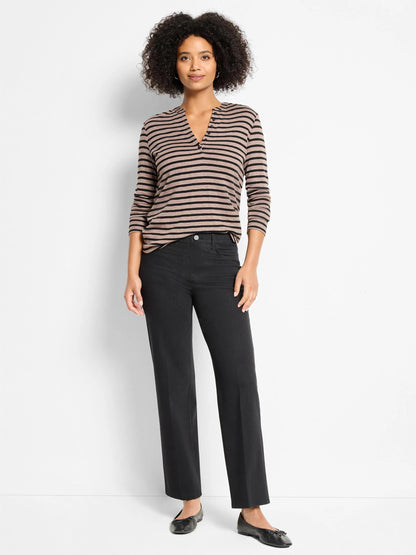 Recess Straight Knit Ankle Pull On Jeans