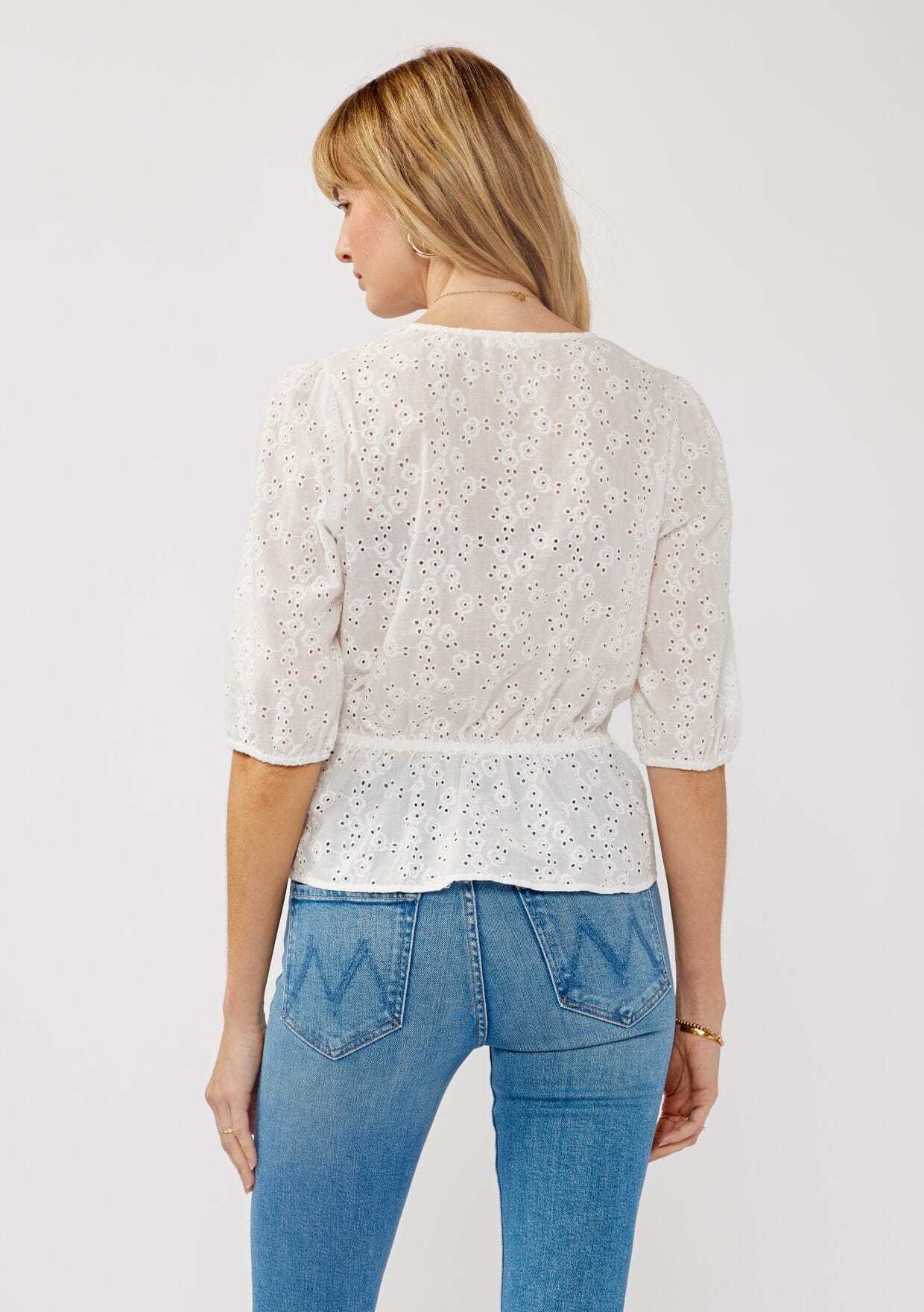 Penny Embroidered Peplum Top