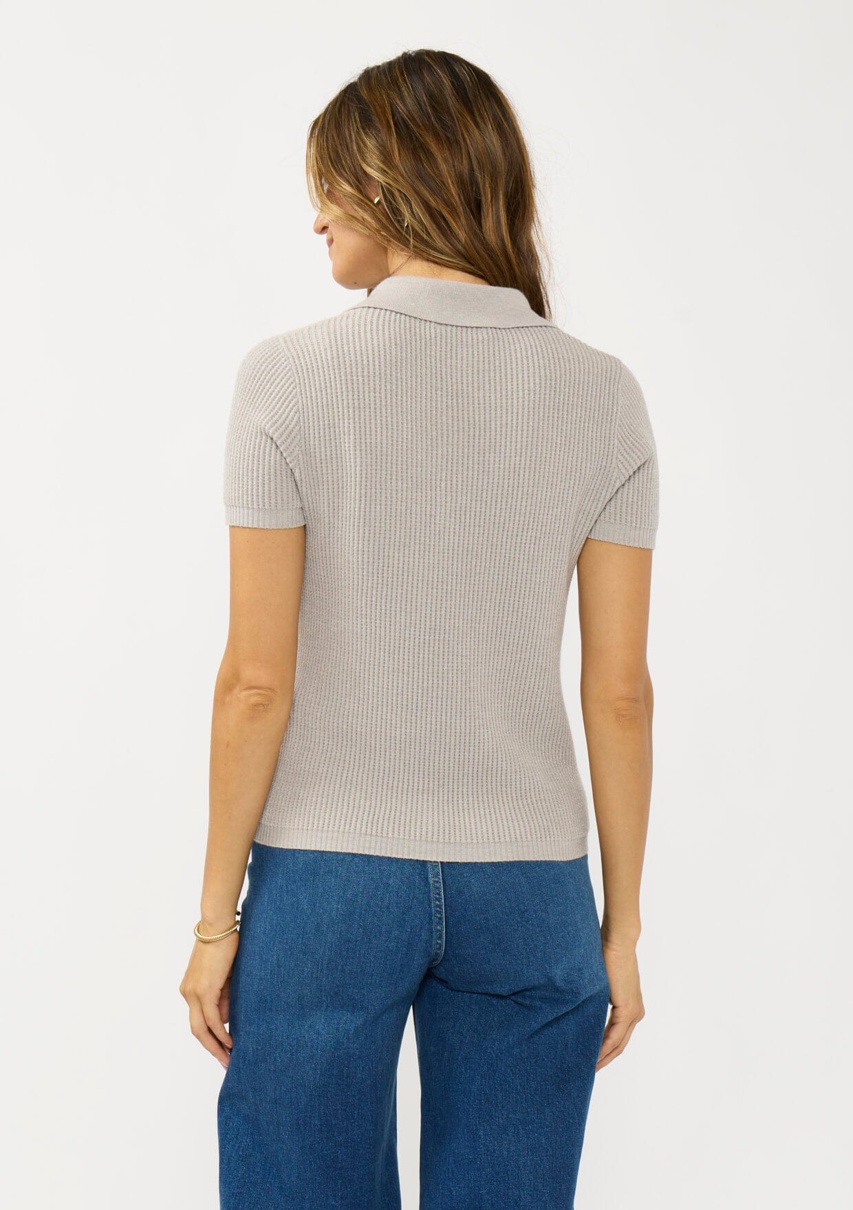 Lynn Waffle Knit Polo