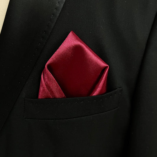 Ruby Thick Satin Pocket Square