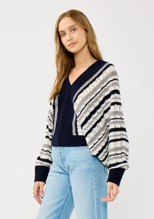Raylin Striped Pointelle Sweater