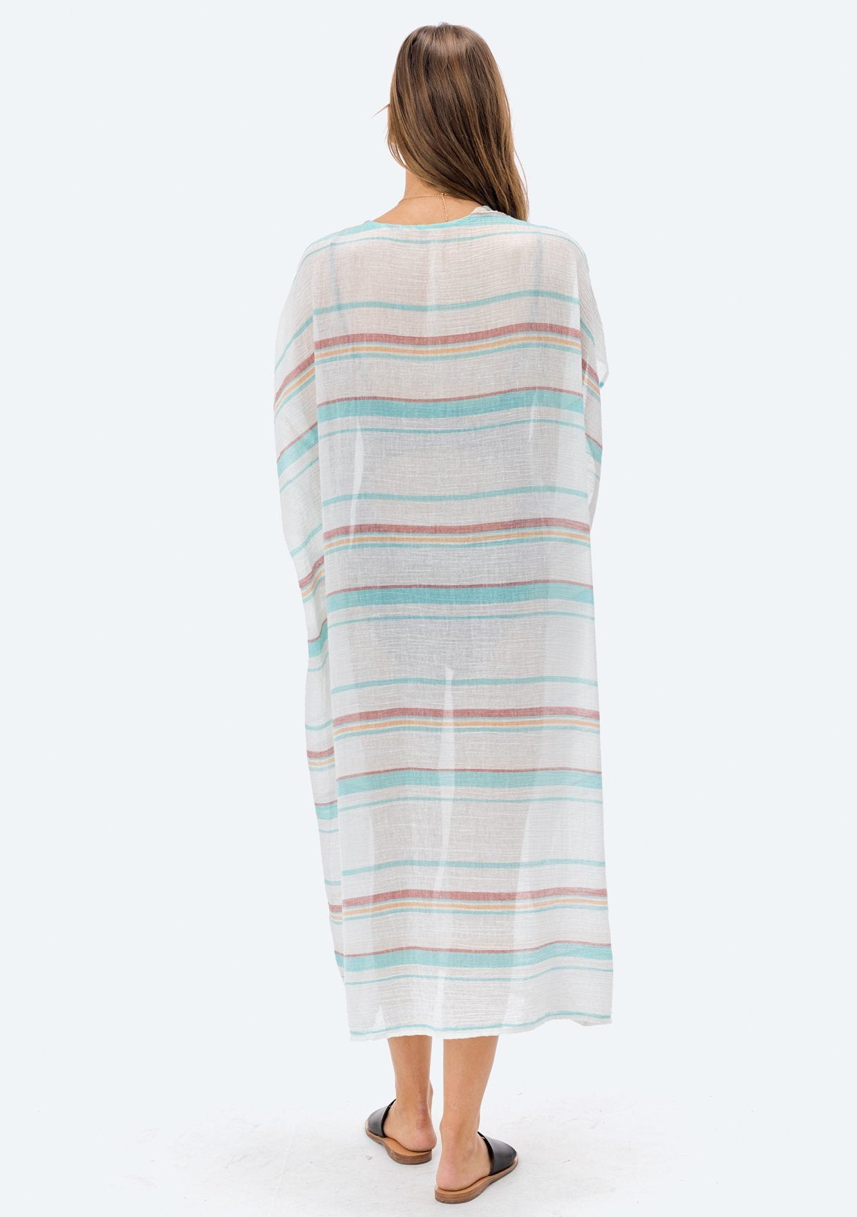 Sarina Striped Maxi Kimono