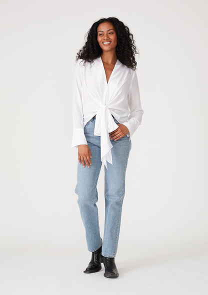 Happy Hour Tie Front Blouse