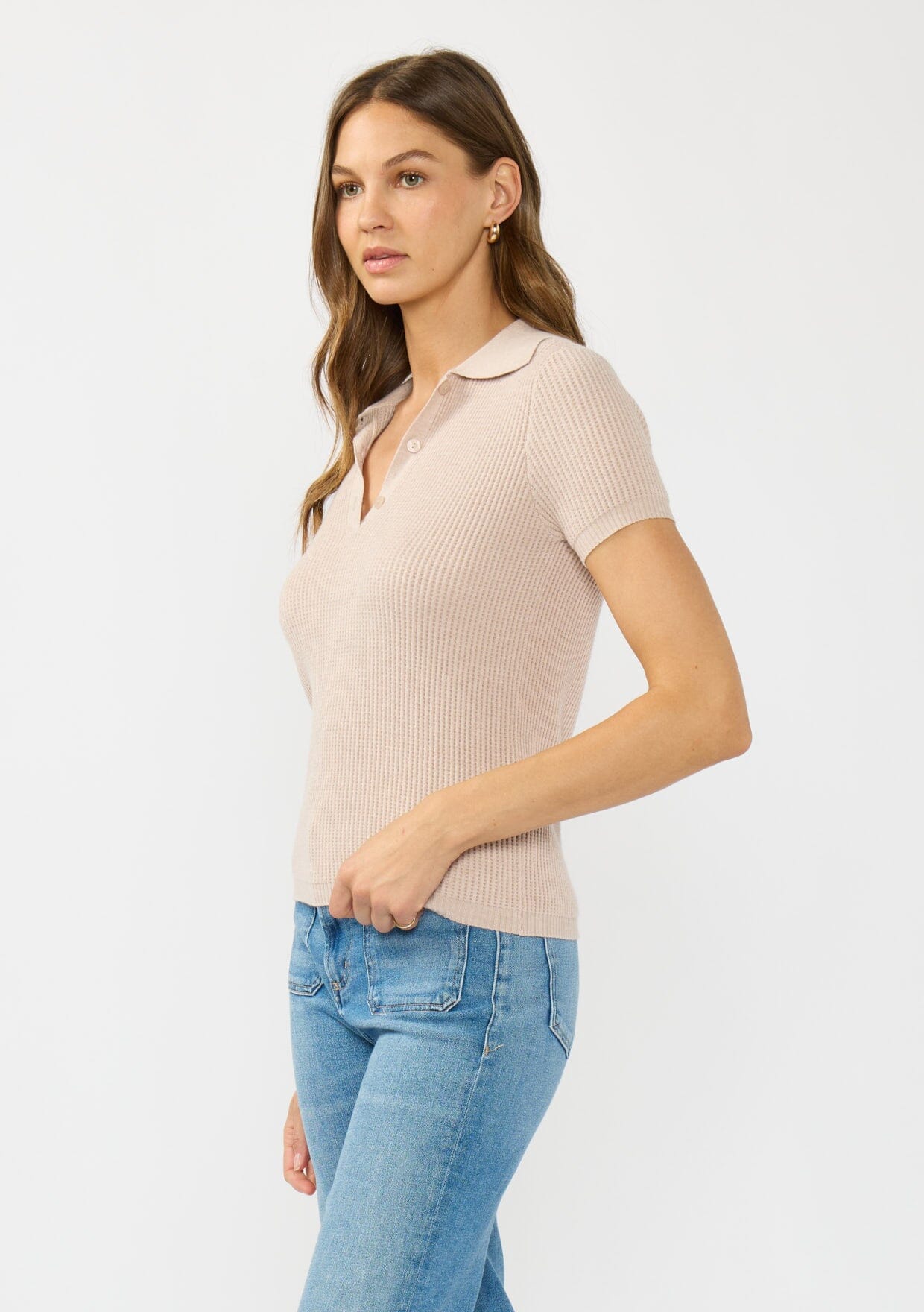 Lynn Waffle Knit Polo