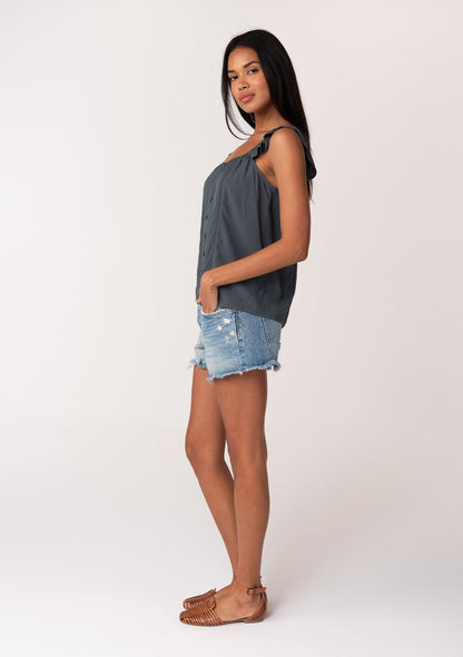 Monterey Button Front Top