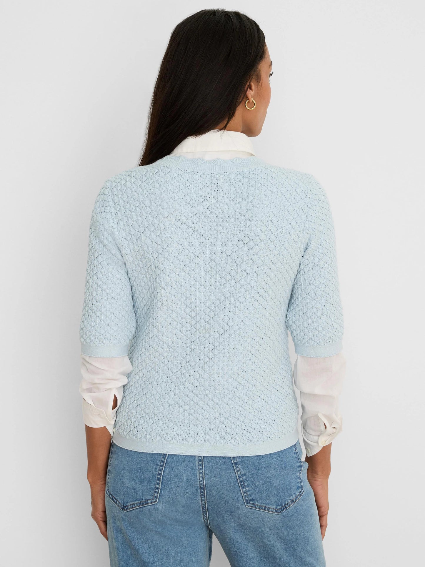 Scallop Texture Sweater Tee