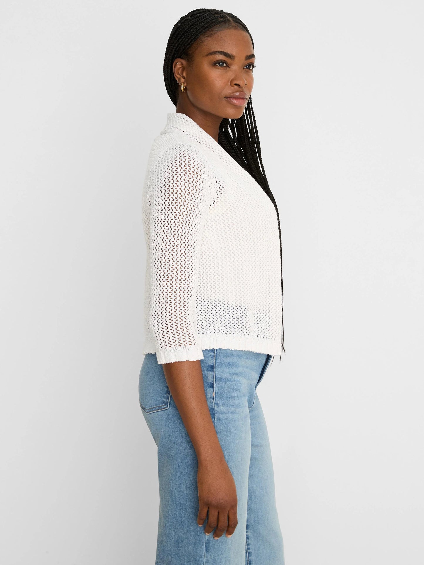Mesh Ruffle Cardigan