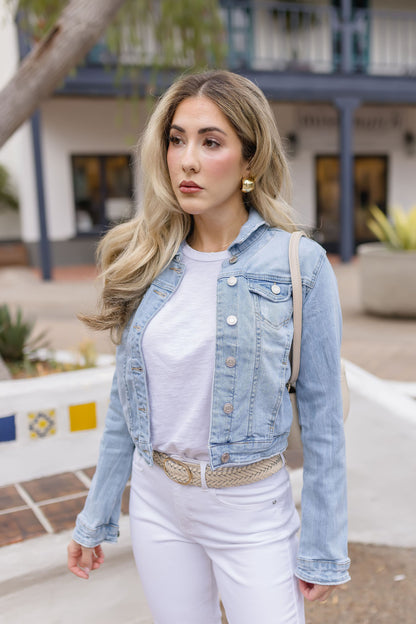 Charlotte Long Sleeve Denim Jacket Light Wash