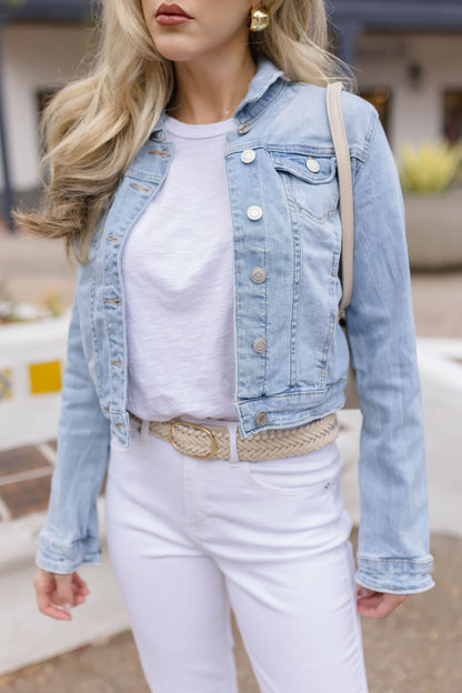 Charlotte Long Sleeve Denim Jacket Light Wash