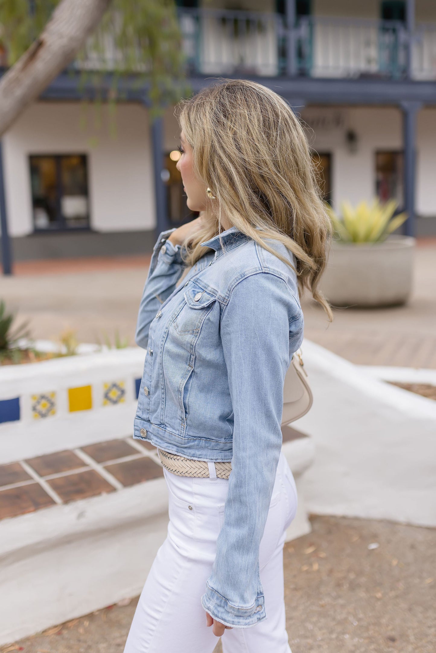 Charlotte Long Sleeve Denim Jacket Light Wash