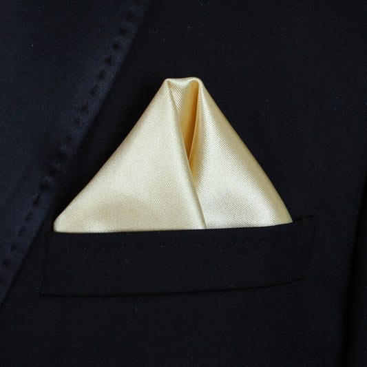 Pocket Square | Yellow Thick Satin #10
