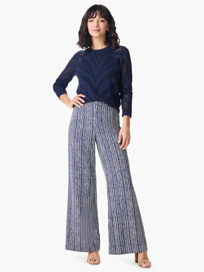 Placed Pointelle Pullover Sweater