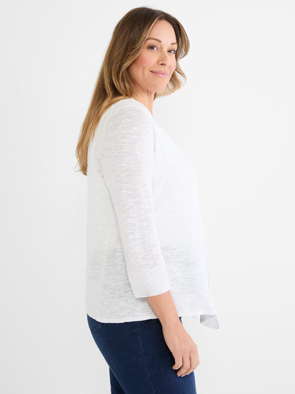 Slub Knit 4-Way Cardigan