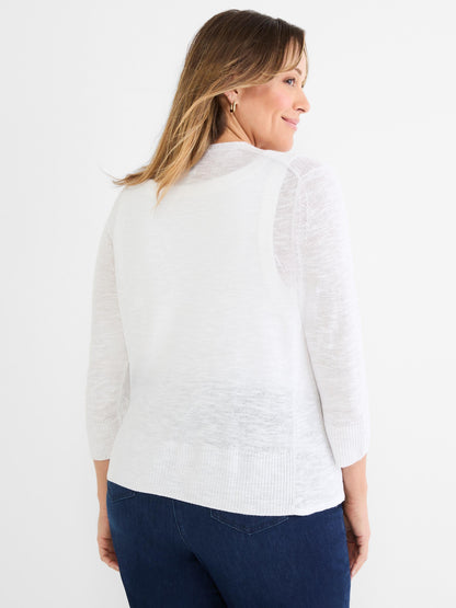 Slub Knit 4-Way Cardigan