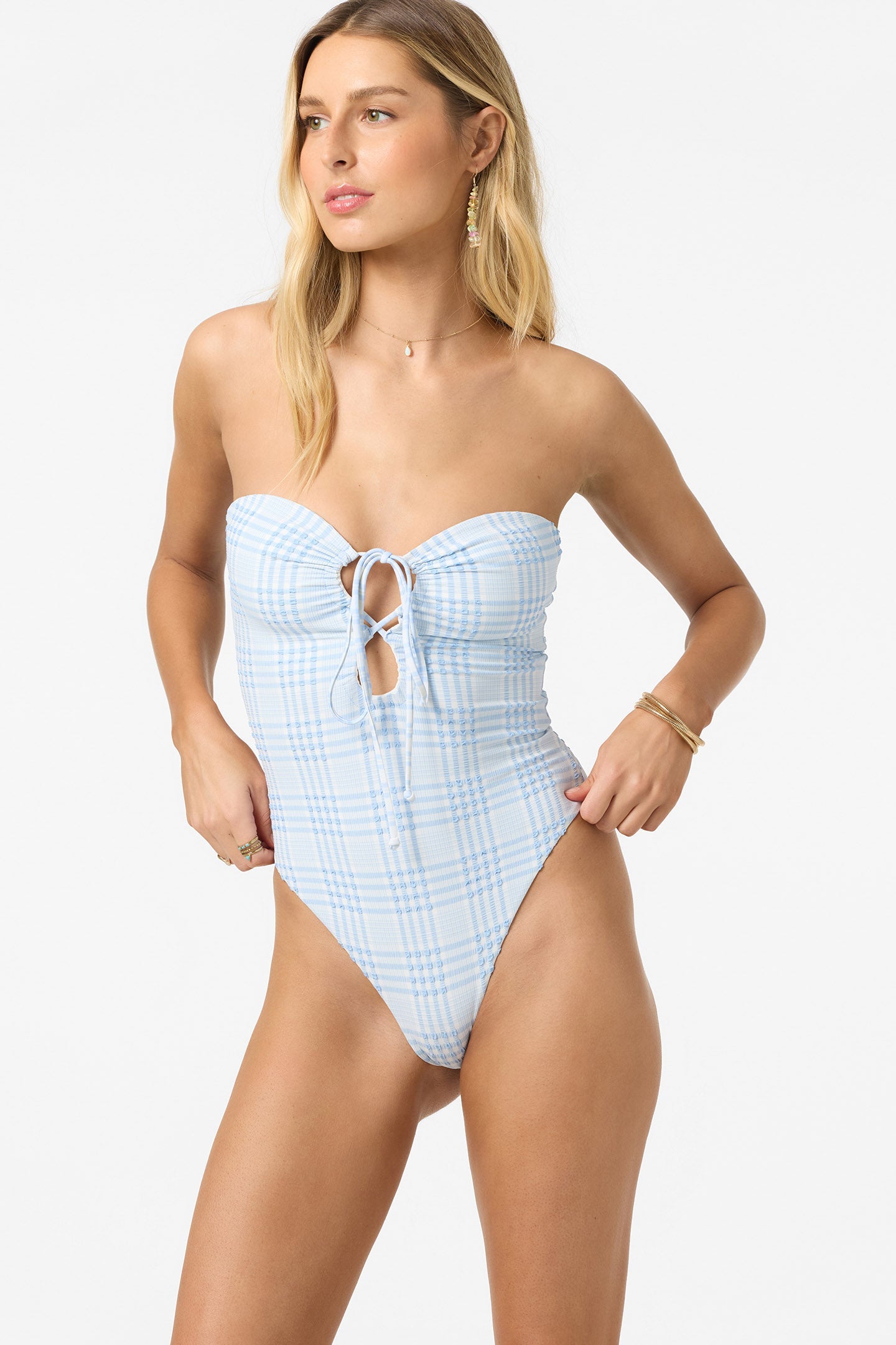 Catamaran Plaid Poolside One-Piece