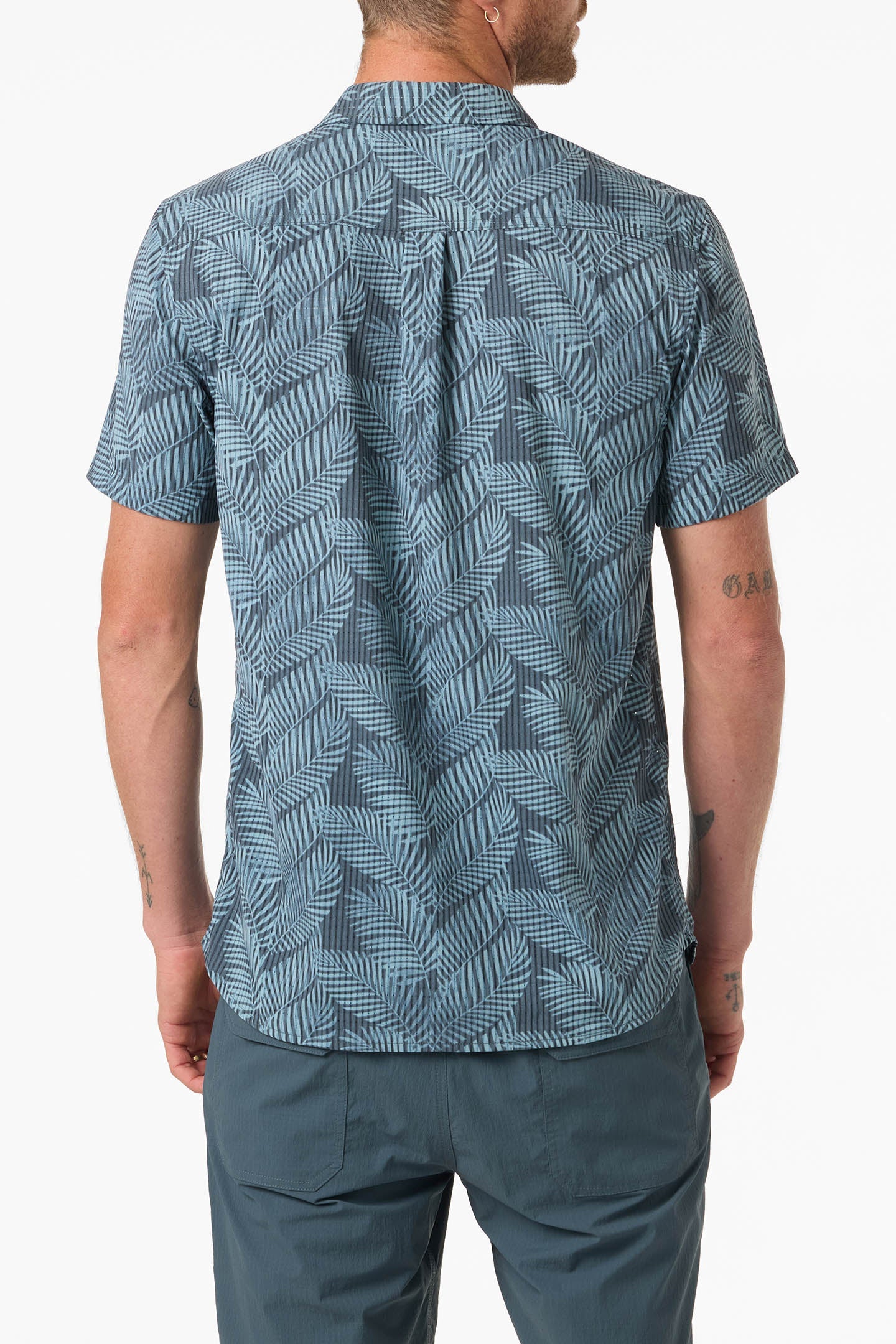 TRVLR Perforated Printed Standard Fit Shirt