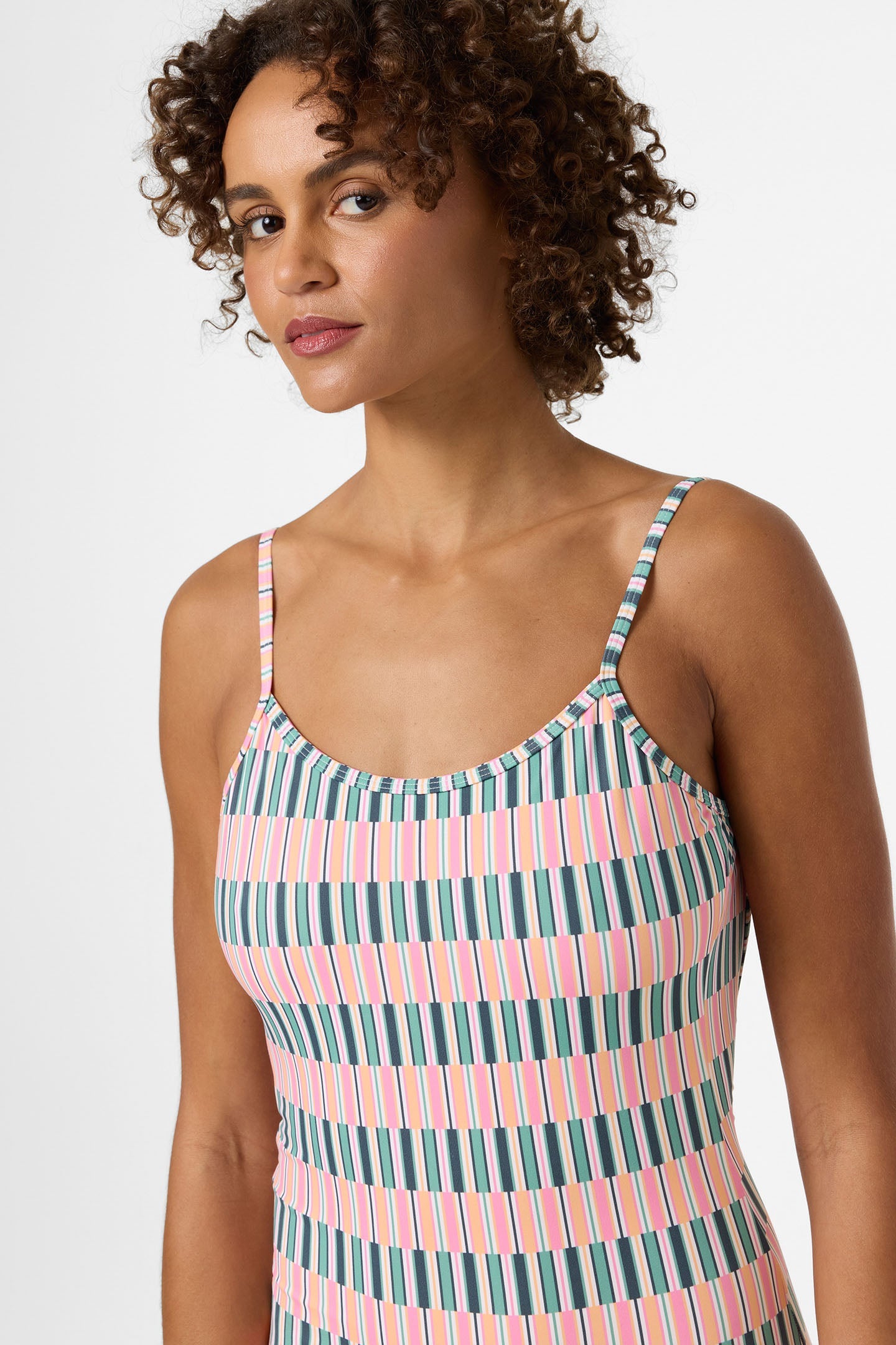 Performance Shadow Bay Printed One-Piece
