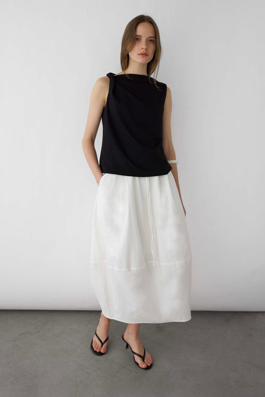 100% COTTON BOAT NECKLINE TANK
