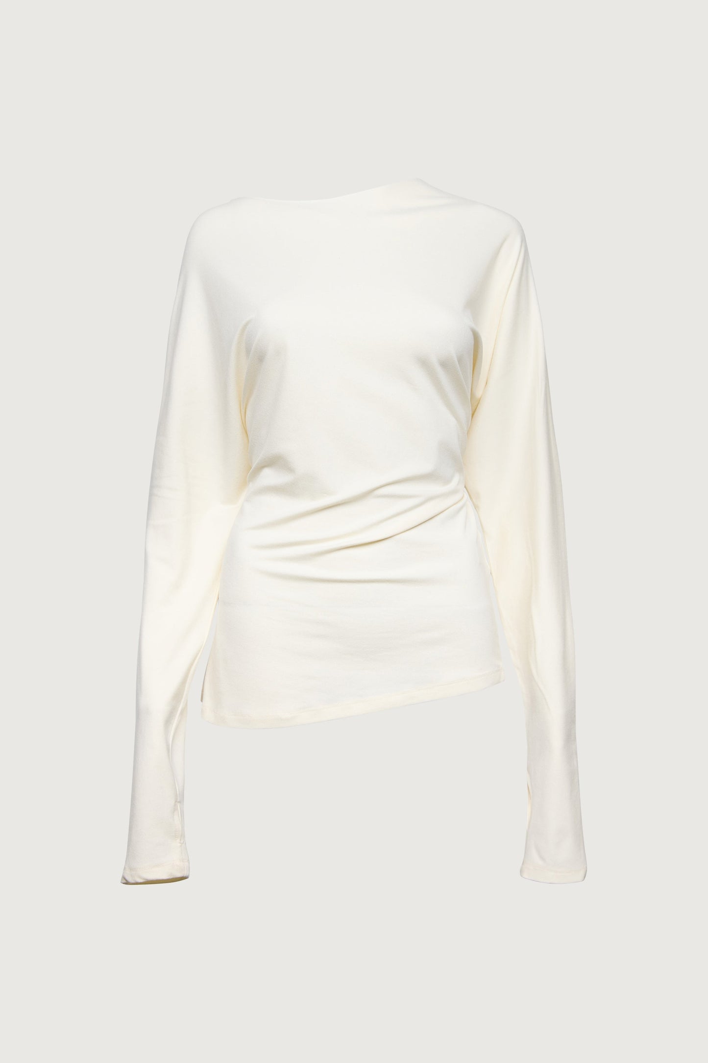 DRAPED SLOUCHY PULLOVER SHIRT