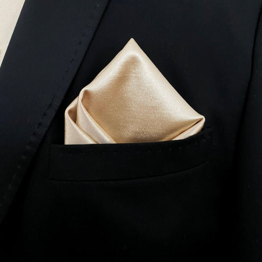 Champagne Satin Pocket Square