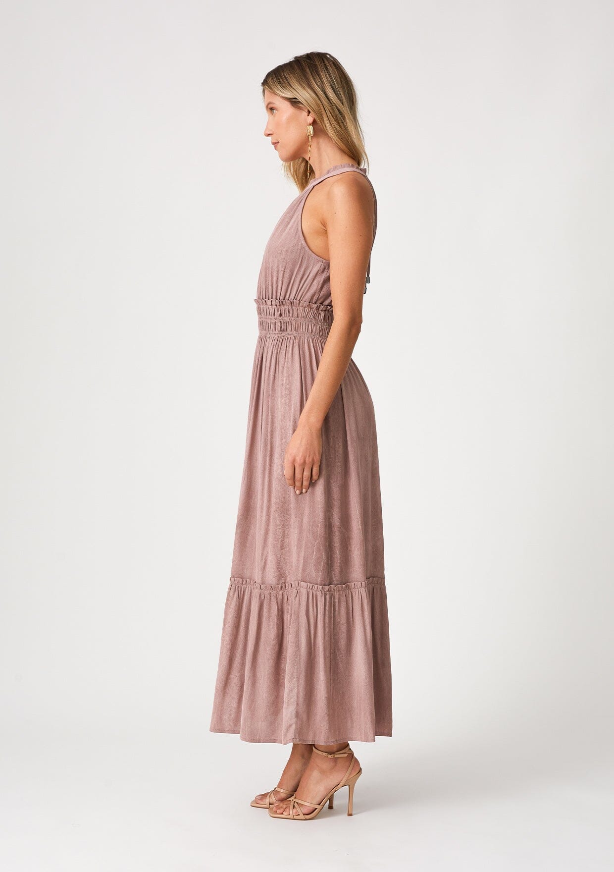 Neve Smocked Halter Maxi Dress